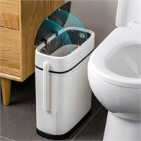3.7 Gallons Bathroom Trash Can with Toilet Brush H