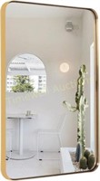 Bathroom Mirror 24x34 Gold Metal Frame