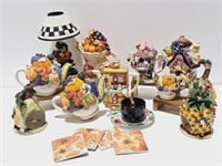 Tea Pots, Coasters, Fruit Basket Lamp