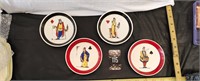 Rare set, Kitsch Wade England  pin dish