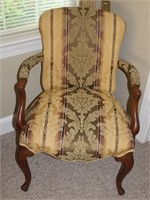 traditional occasional chair w tapestry fabric