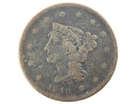 1840 Large Cent, Small Date, Large 18