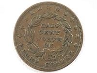1837 Half Cent Token