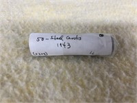 Roll (50) 1943 Steel Cents