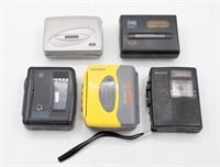 (5) Vintage Tape Cassette Player Waklmans