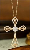 0.8ct Natural Diamond Pendant 18K Gold