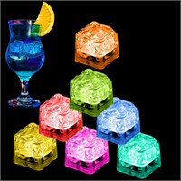 $38  48 PCS Light Up Ice Cubes  IP67 for Drinks