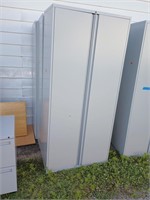 2 Door Metal Cabinet 77" X 36" X 18"