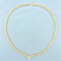 19 Inch Diamond Cut Sparkle Necklace in 14K Yellow