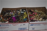Costume Jewelry Two Boxes. 30 Pounds