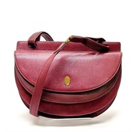 Cartier Shoulder Bag Bordeaux Leather