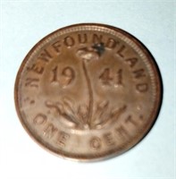 1941 Newfoundland 1 cent coin