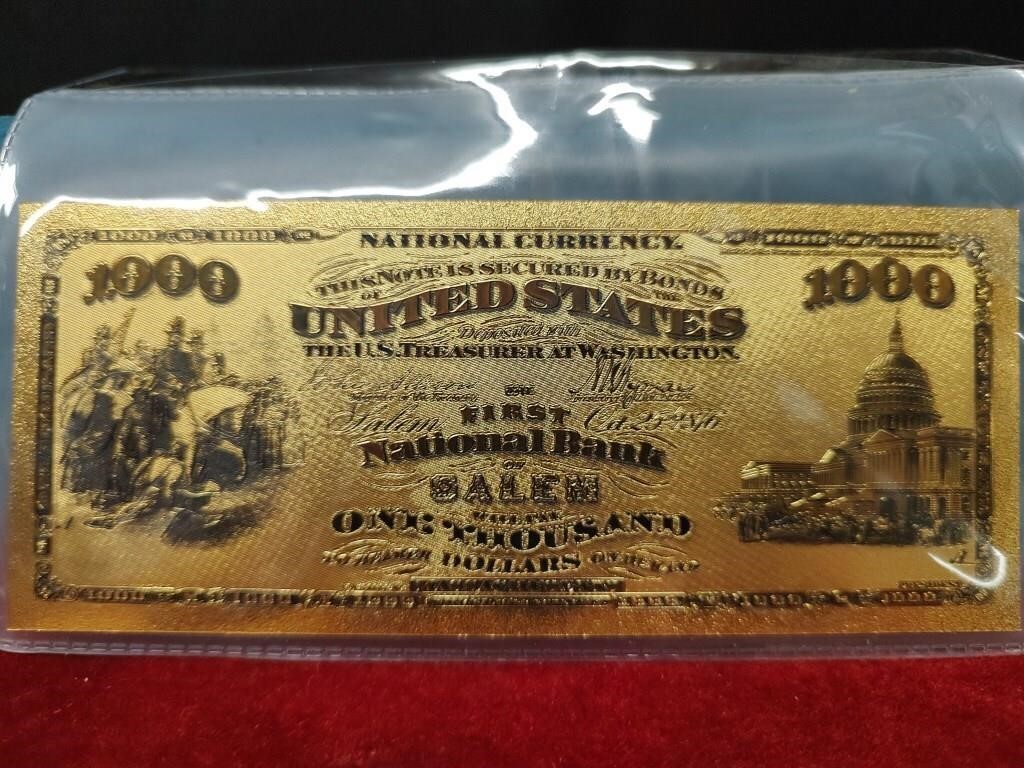 1000 Golden Banknote