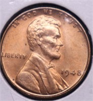 1948 GEM RED LINCOLN CENT