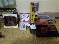 Pistol cleaning kit, Trucks, Leather Holster, Lot