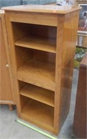 Solid Oak Corner Bookshelf 21"w, 49"t