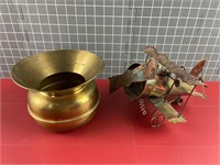 BRASS SPTTOON & MUSIC BOX PLANE