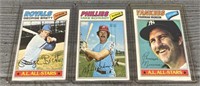 Vintage 1977 Topps Brett, Schmidt, Munson Cards