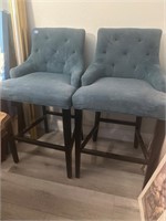 Two-piece upholstered counter stools