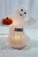 Lighted Ghost with Pumpkin