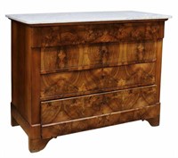 FRENCH CHARLES X STYLE MARBLE-TOP COMMODE