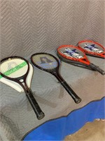 Quantity  tennis rackets comes with case ....10b