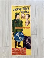 Three Wise Fools original 1946 vintage insert movi
