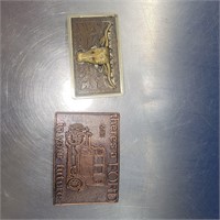 (2) Old Fashioned Belt Buckles