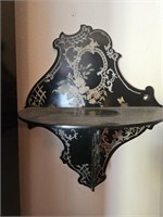 Oriental lacquer wall sconce