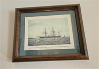 Small framed ship print: Royal West India Mail