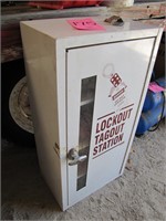 Metal lockout storage cabinet 15 x9.5 x 30.5