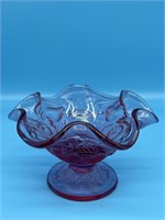 Fenton Rose Glass Compote