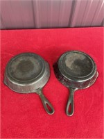 Pair of cast-iron skillets