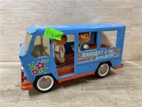 Buddy L Raggedy Ann camper with boat and figures