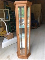 Curio Display Cabinet with Mirrored Back 4 Glass