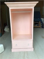 Nice Pink Wardrobe Cabinet with One Drawer Full