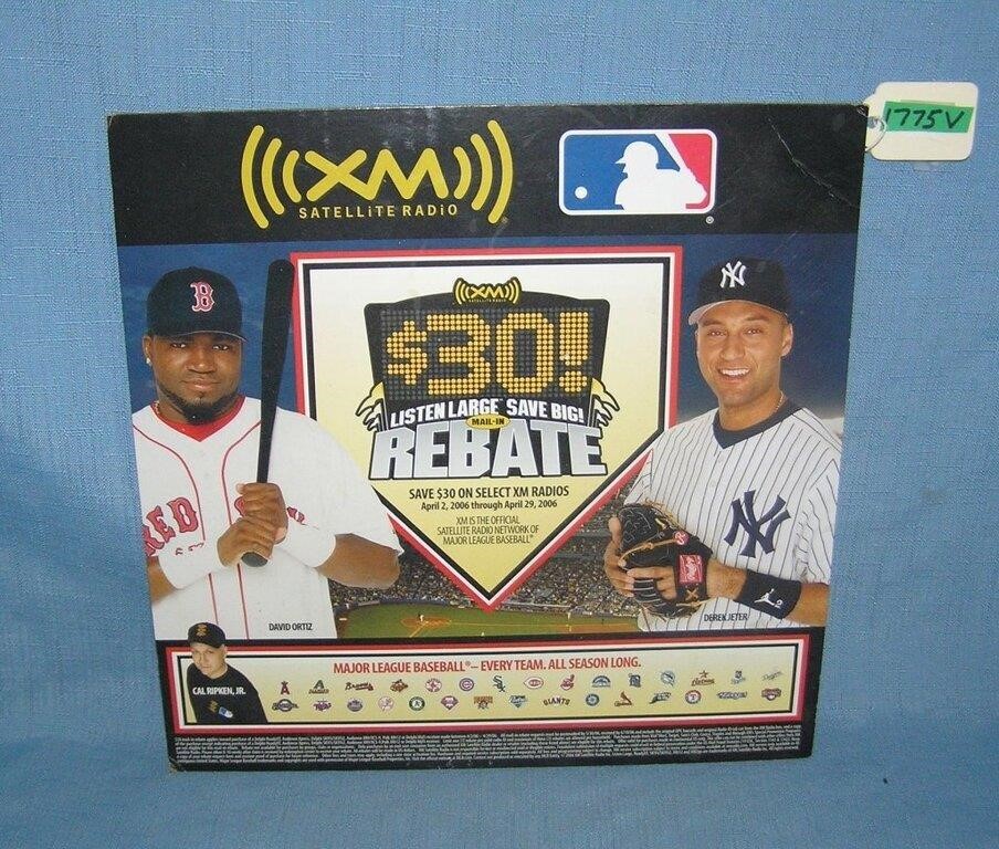 D. Jeter, D. Ortiz and C. Ripken display piece