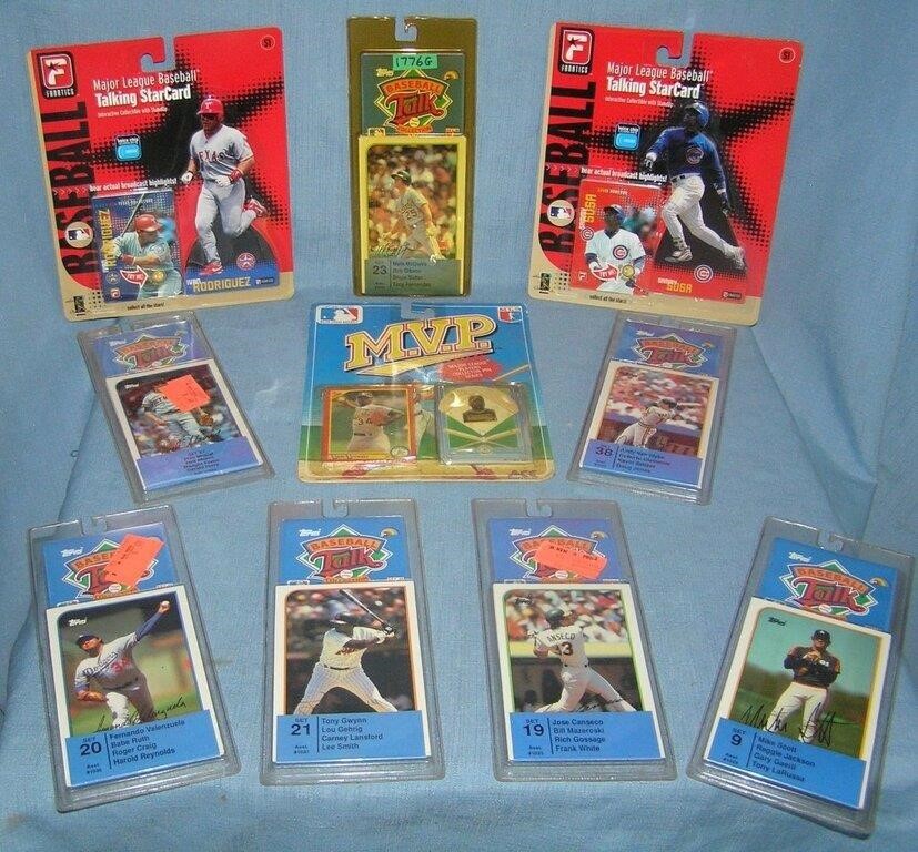 Group of sports collectibles