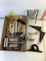 Vise, Assorted Clamps & Squares