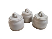 10oz Stoneware Crock Sugar Cellar Warm Gray/Clay -