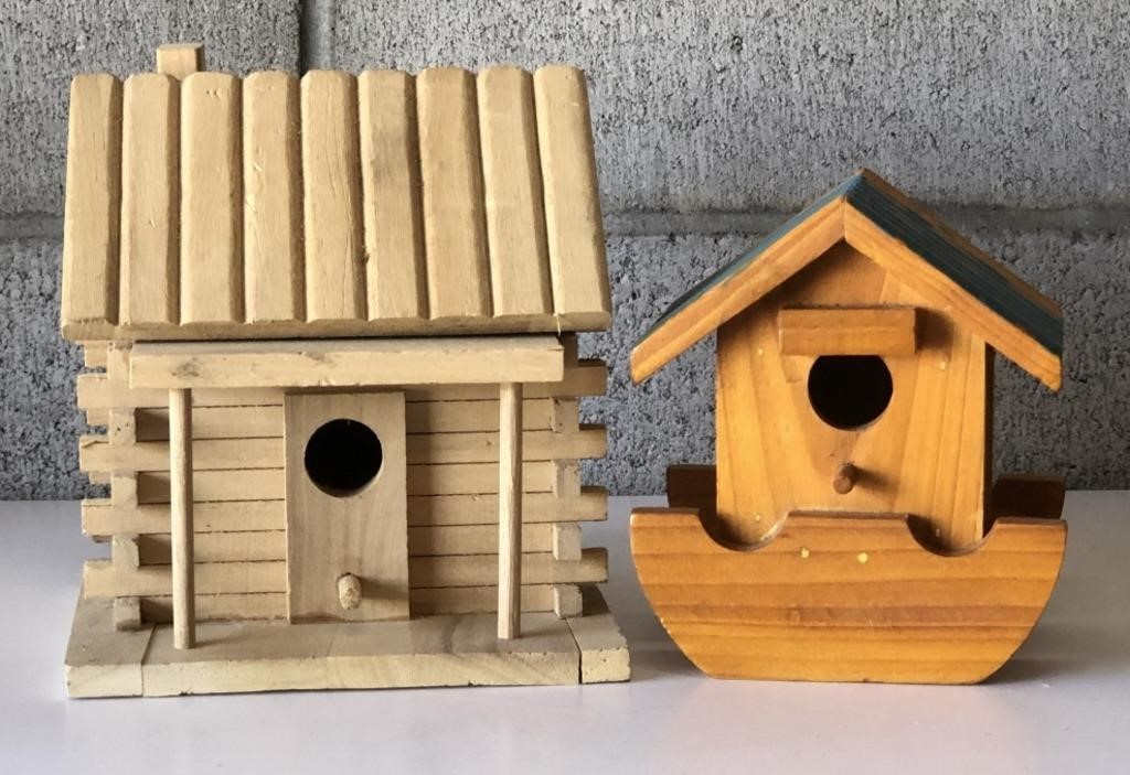 Two Nice Wood Birdhouses