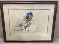 Georges Hamal French Lithograph Signed 30x24"