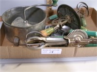 Green handle kitchen items
