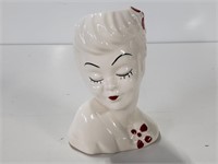 Lady Head Vase 5in Tall