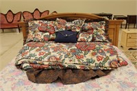Floral bed set (comforter, skirt, pillows, etc.)