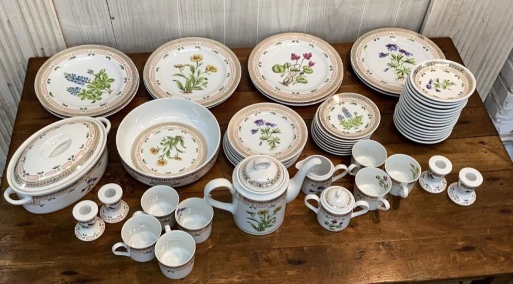 54 pcs George Briard Victorian Gardens China