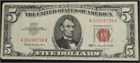 5 DOLLAR RED SEAL VF