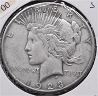 1923 S PEACE DOLLAR VF