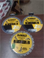 5 DEWALT 7-1/4" Circular Saw Blades.24T.