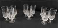 (9) Cristal d'Arques Longchamp Crystal Glasses